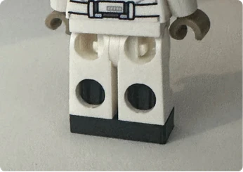 Figure Sticks fitted to a minifigure's legs
